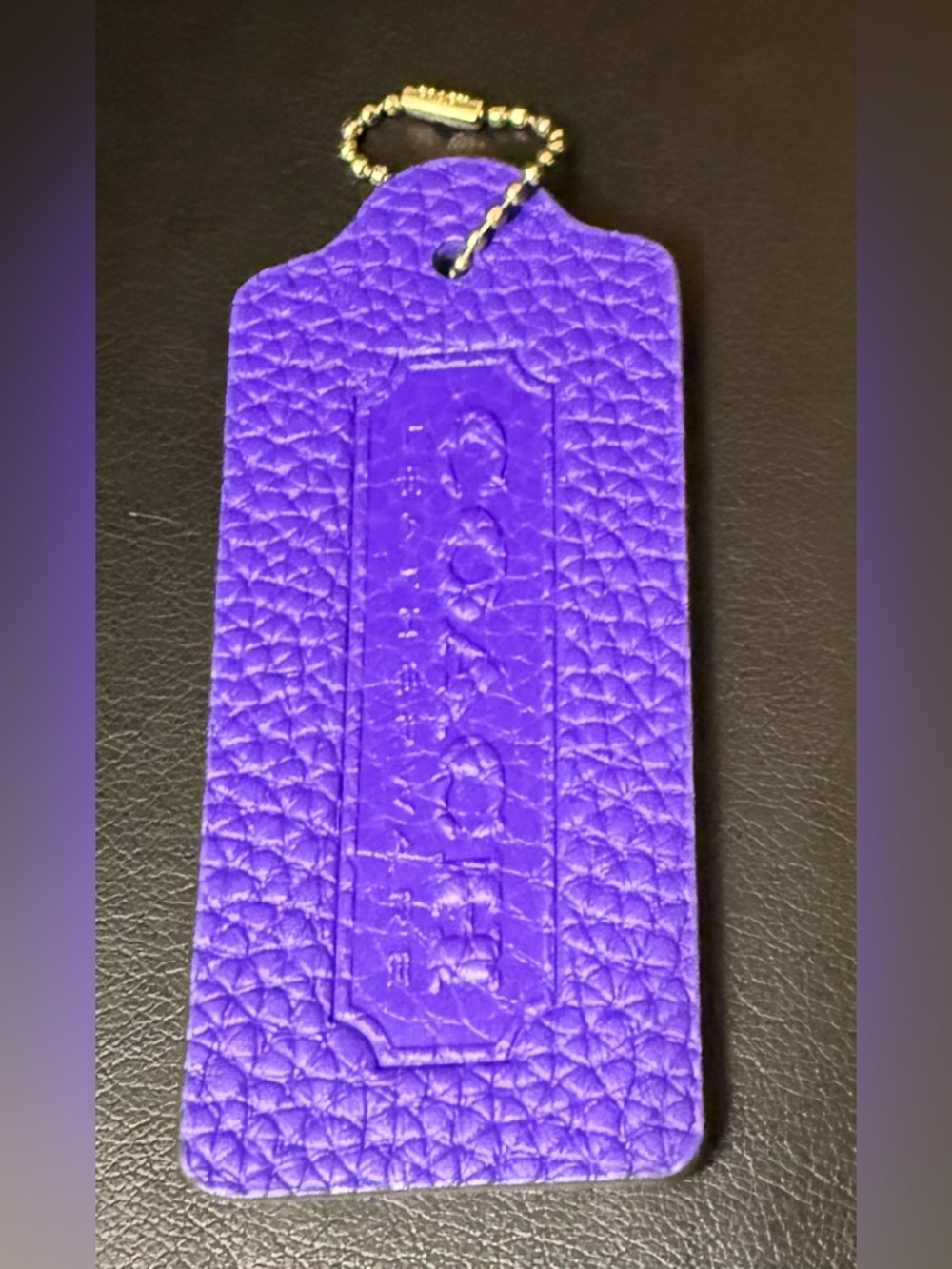 Coach XXL Purple Hangtag from Denim Teri